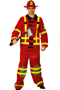 Uniforms Fire Fighter Men's Large - XL Costume Hire